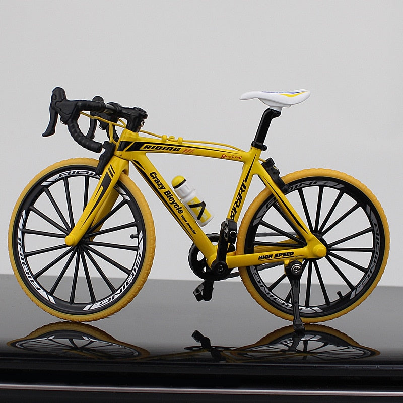 Miniatura de Bicicleta em Alumínio de Alta Qualidade Conexão Shop Modelo 3: Amarela 