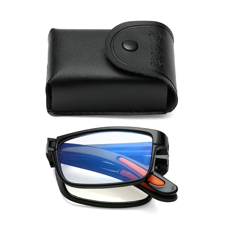 Óculos Dobrável de Grau - Armação Feminino e Masculino Conexão Shop Óculos Dobrável Preto Com Detalhe +100 