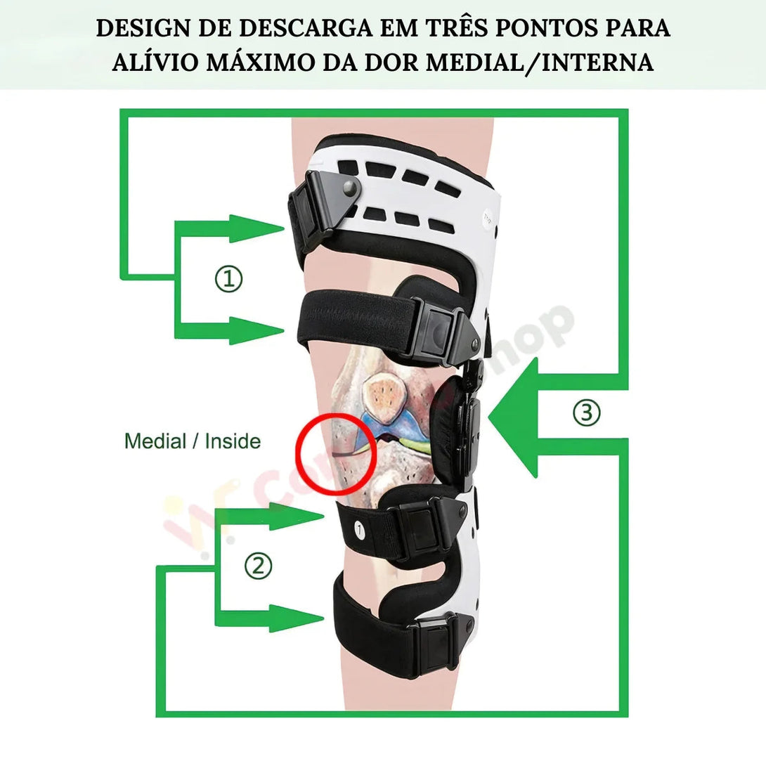 Joelheira Estabilizadora Articulada Ajustável Conexão Shop 
