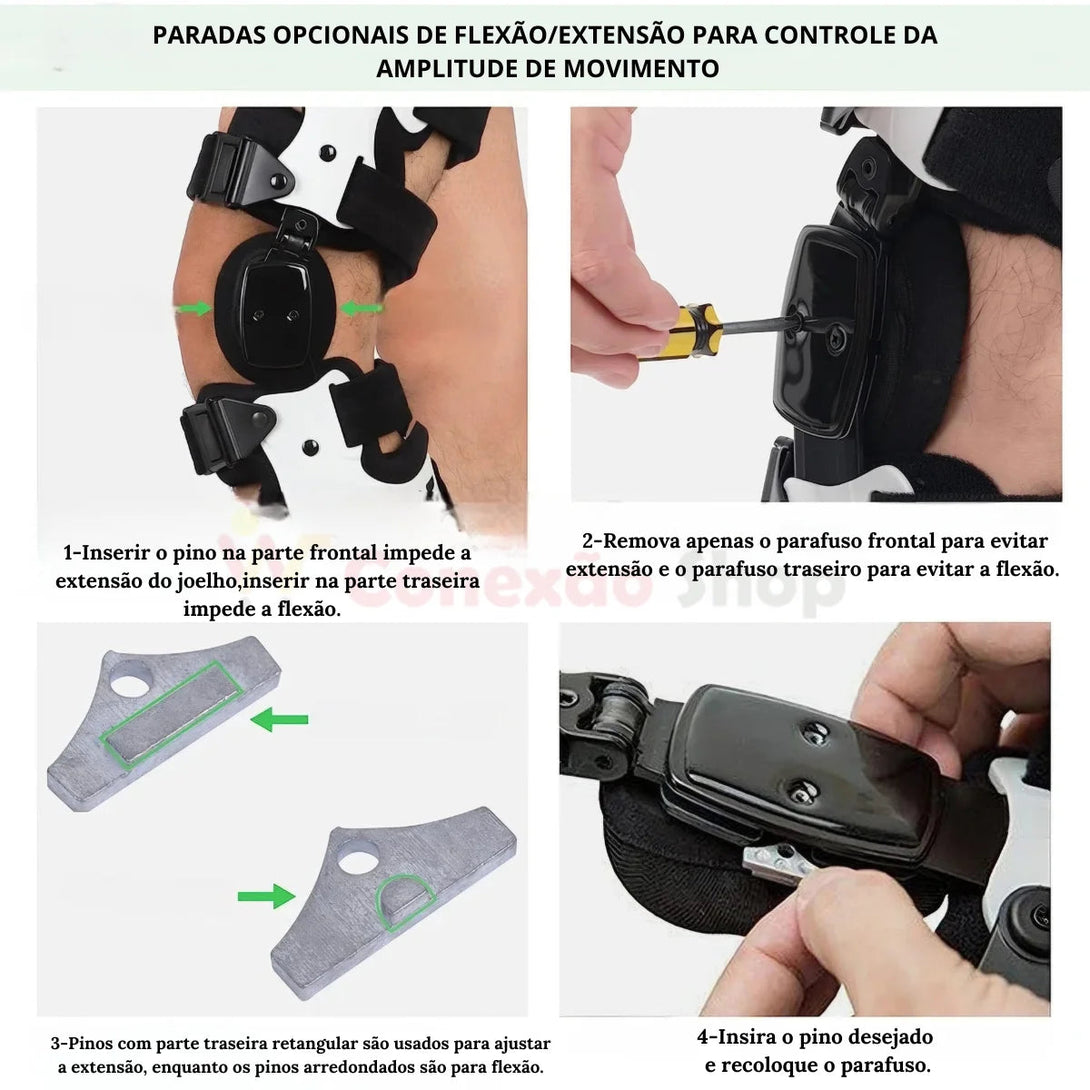 Joelheira Estabilizadora Articulada Ajustável Conexão Shop 