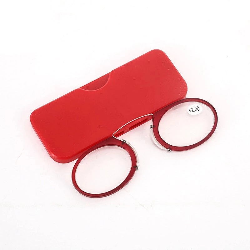 Óculos Para Leitura De Nariz - Fino e Portátil Conexão Shop Óculos Para Leitura Fino Vermelho +1.0 
