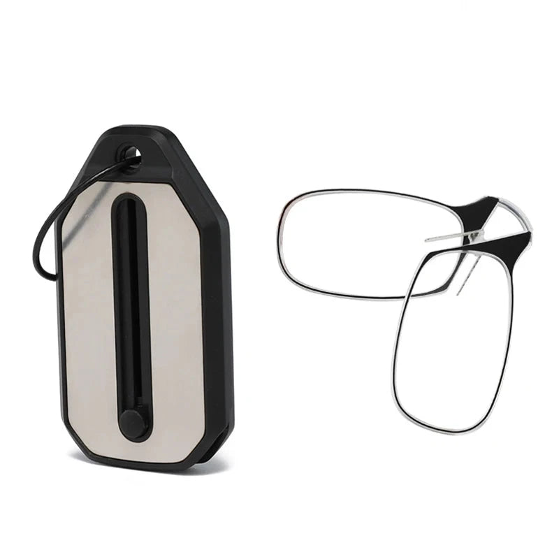 Óculos de Leitura Dobrável e Ultrafino Portátil Clip-On Conexão Shop Preto +100 