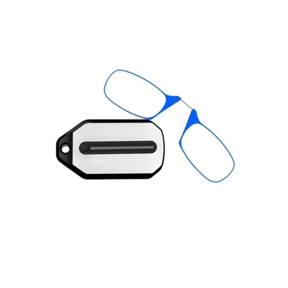 Óculos de Leitura Dobrável e Ultrafino Portátil Clip-On Conexão Shop Azul +250 