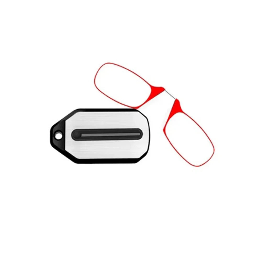 Óculos de Leitura Dobrável e Ultrafino Portátil Clip-On Conexão Shop Vermelho +200 