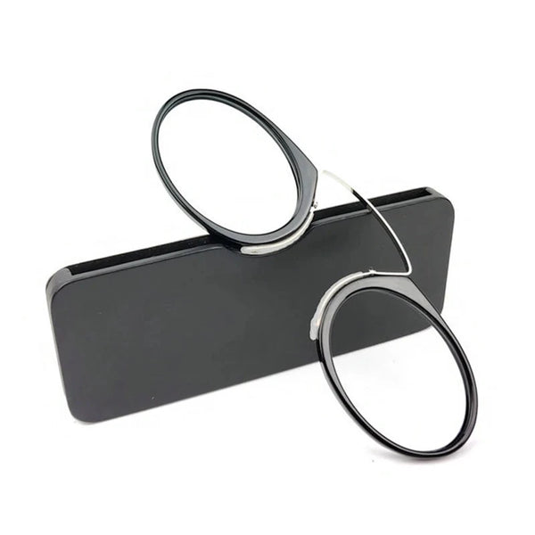 Óculos de Leitura Portátil Ultraleve com Clipe - Compacto e Prático Conexão Shop Preto +100 