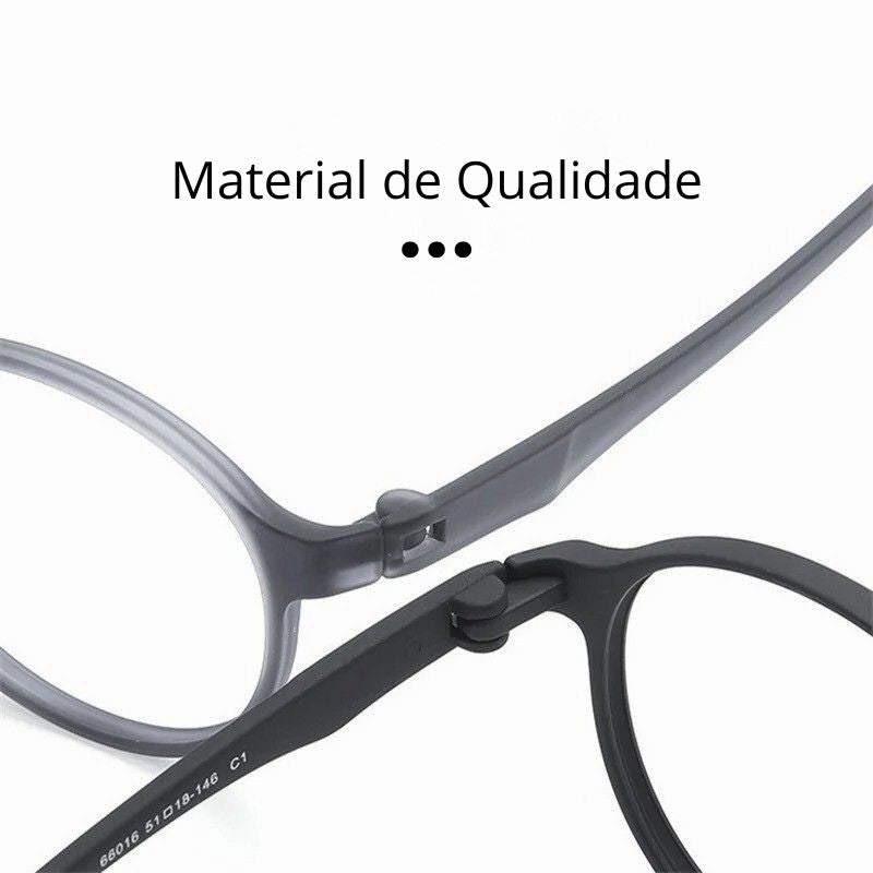 Óculos de Leitura Redondo TR90 Anti Luz Azul Unissex Conexão Shop 