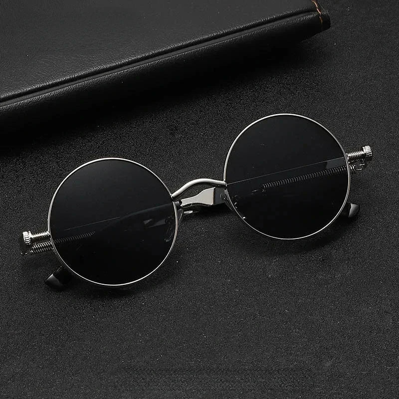 Óculos de Sol Steampunk Redondos - Estilo Retro Unissex Conexão Shop 