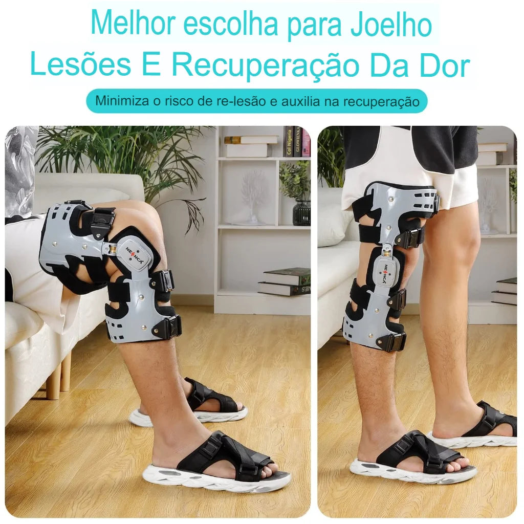 Estabilizador de Joelho Articulado - Joelheira Ajustável Conexão Shop 