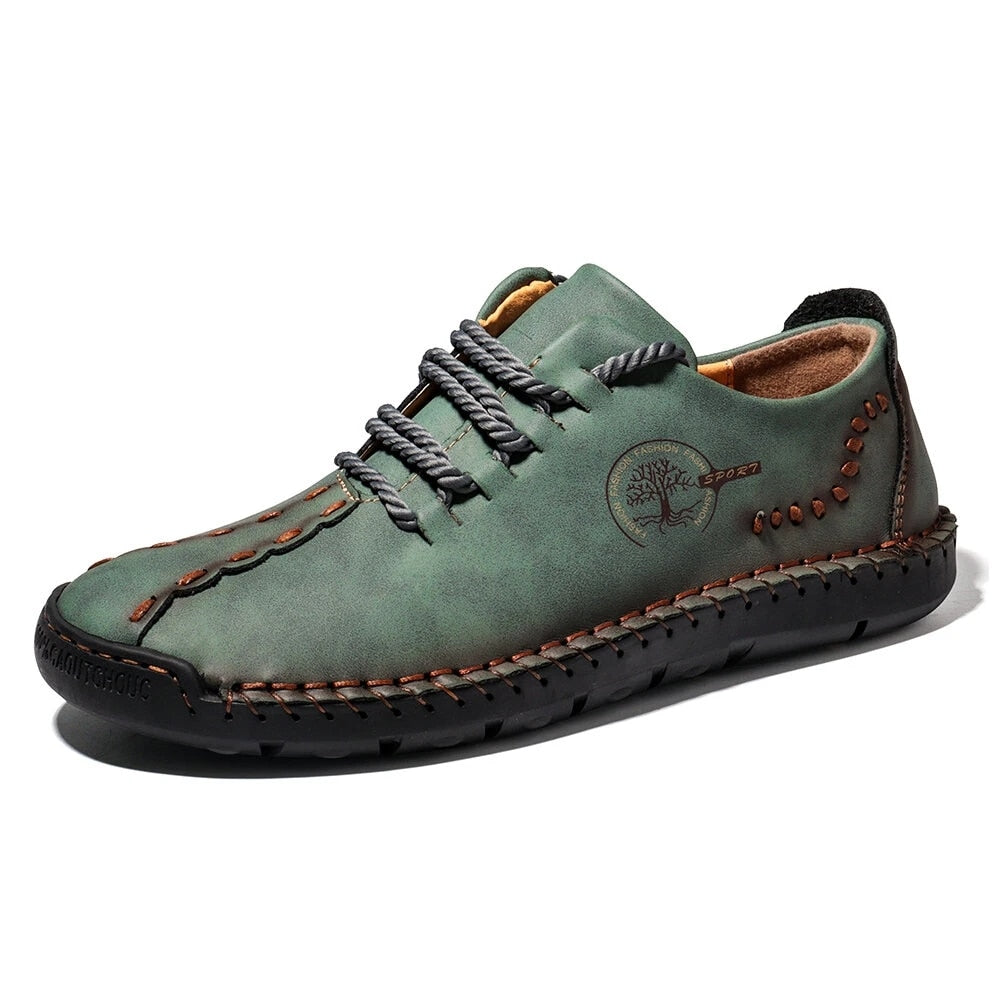 Mocassim Masculino Couro, Sapato de Couro Casual Conexão Shop Mocassim Masculino Couro Verde 35 