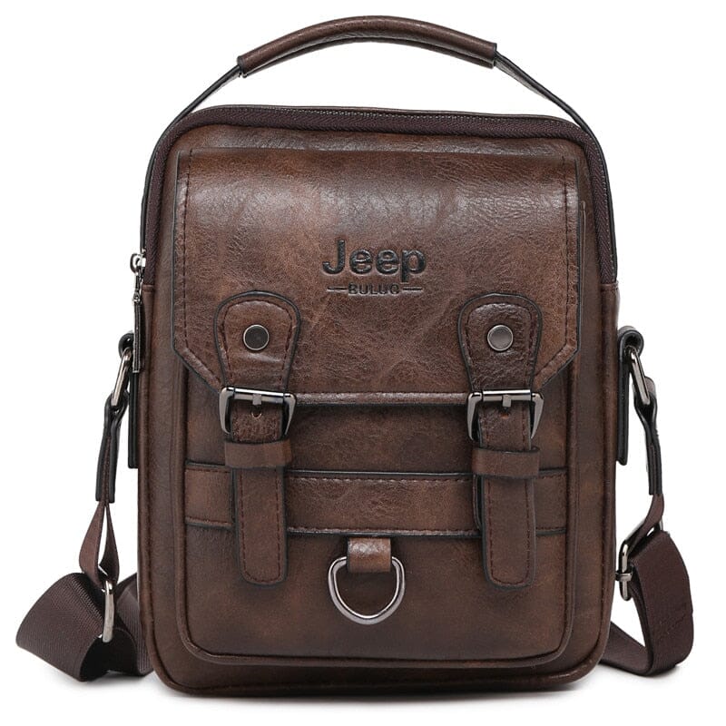 Bolsa Jeep Crossbody de Couro - Transversal Conexão Shop Bolsa Jeep de Ombro Marrom 