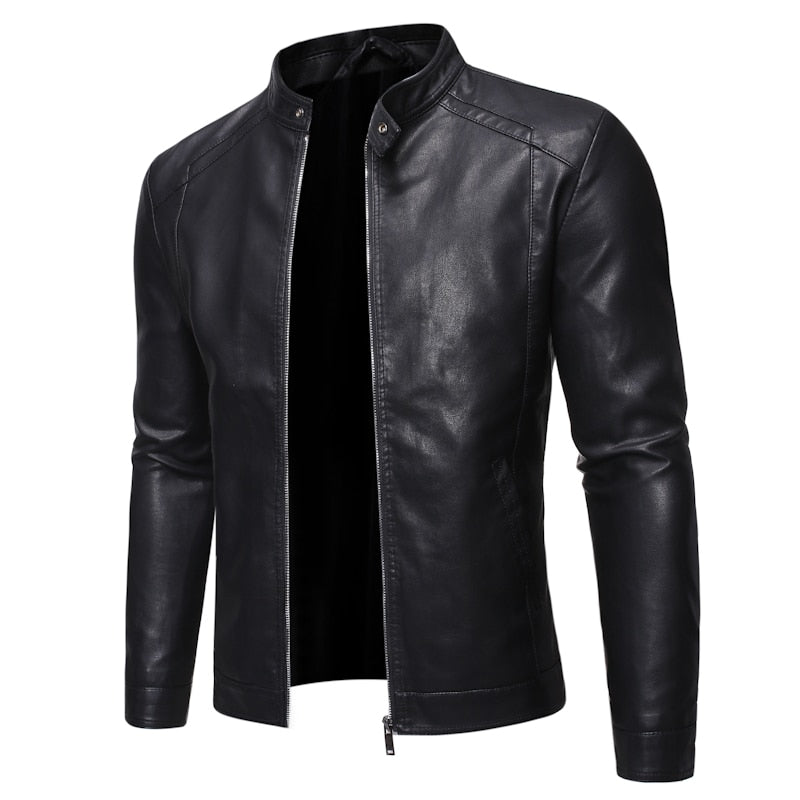 Jaqueta de Couro Ecológico Masculina Motoqueiro Conexão Shop Preto PP 