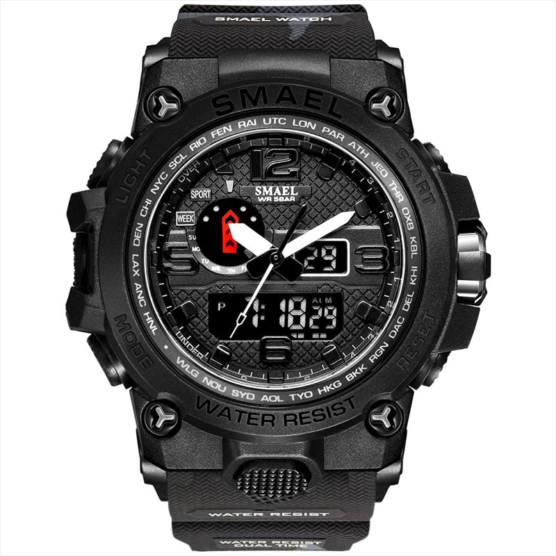 Relógio Smael Militar S-Shock Extreme 1545 Sport Conexão Shop Preto 