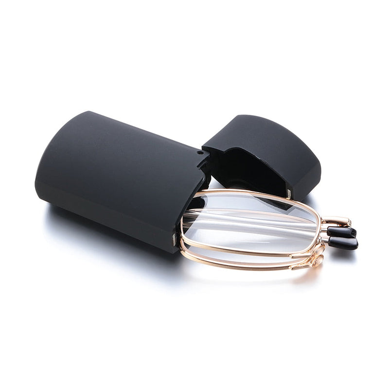 Óculos Dobrável de Grau Para Leitura Masculino e Feminino Conexão Shop Óculos Dobrável Dourado +1.0 