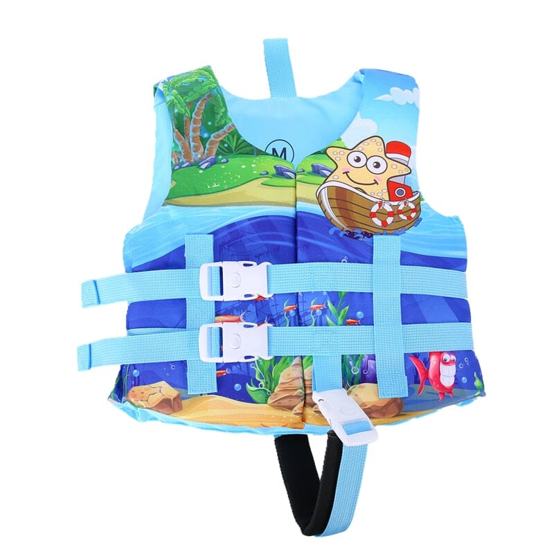 Colete Salva Vidas Infantil - Boia Para Criança Flutuante Conexão Shop Colete Salva Vidas Infantil Estrelas do Mar Azul M (14-23 kg) 