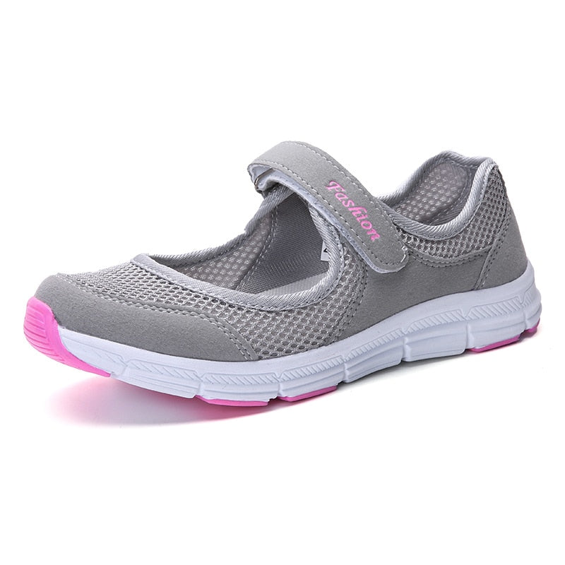 Tênis Feminino Para Caminhada e Corrida Confortável Conexão Shop Cinza Claro 33 