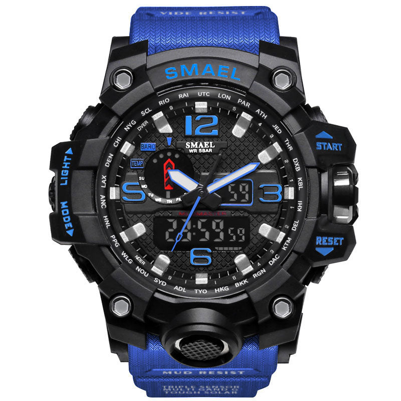 Relógio Smael Militar S-Shock Extreme 1545 Sport Conexão Shop Azul 