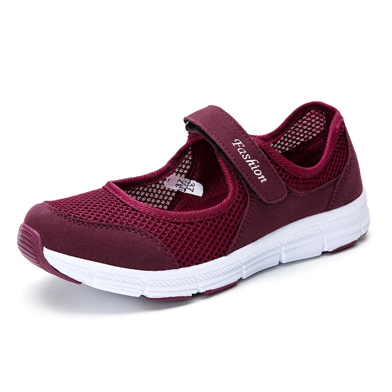 Tênis Feminino Para Caminhada e Corrida Confortável Conexão Shop Vermelho 33 