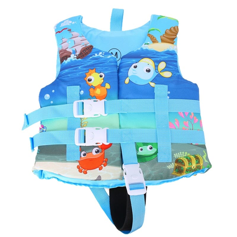 Colete Salva Vidas Infantil - Boia Para Criança Flutuante Conexão Shop Colete Salva Vidas Infantil Cavalo-Marinho Azul M (14-23 kg) 