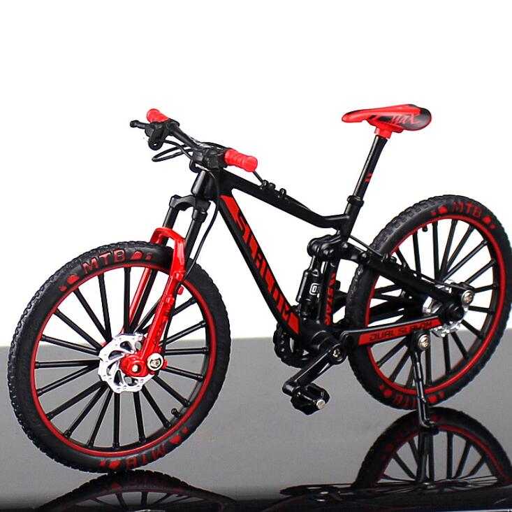 Miniatura de Bicicleta em Alumínio de Alta Qualidade Conexão Shop Modelo 5: Preto e Laranja 