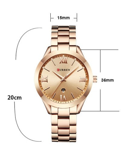 Relógio Curren Feminino 9007 Original Conexão Shop 