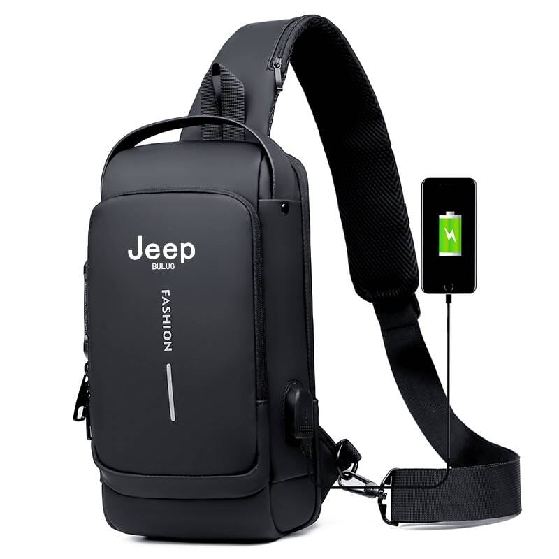 Bolsa Crossbody Masculina e Feminina - Bolsa de Ombro Conexão Shop Bolsa Crossbody Jeep Preta 