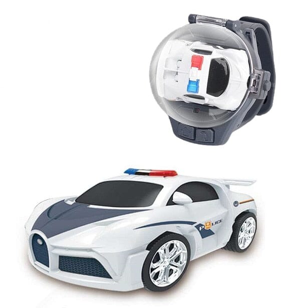 Carrinho Com Controle No Relógio - Car Watch Mini Carro Conexão Shop Carrinho Polícia 