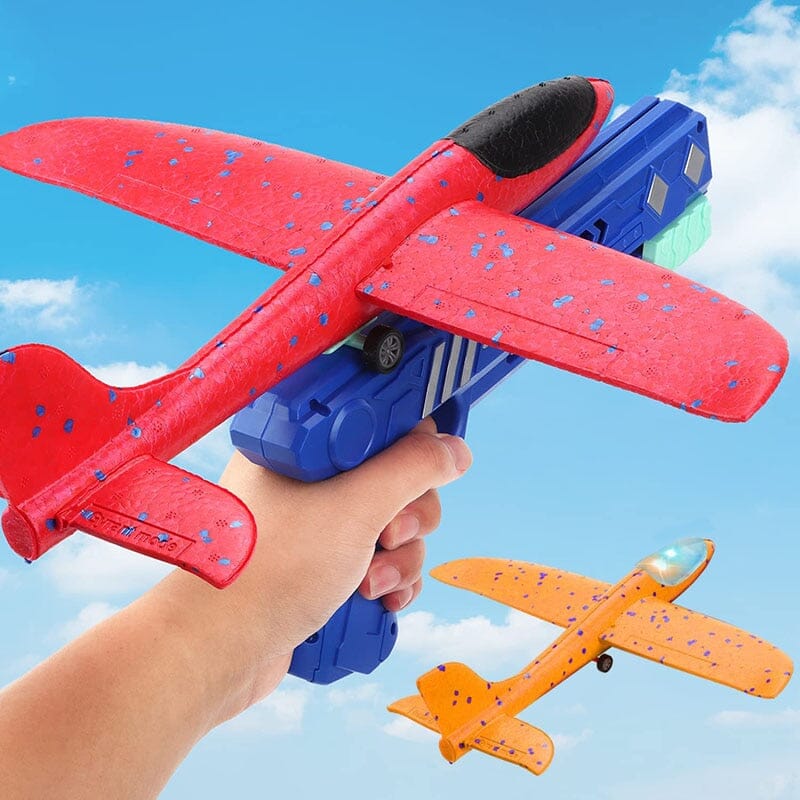 Avião Planador Com Lançador - Brinquedo Aeronave Voadora Conexão Shop 