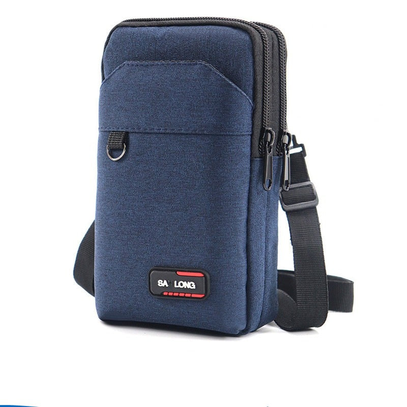 Bolsa de Ombro Masculina ou de Cintura a Prova d'água Conexão Shop Bolsa Masculina Tática Azul 