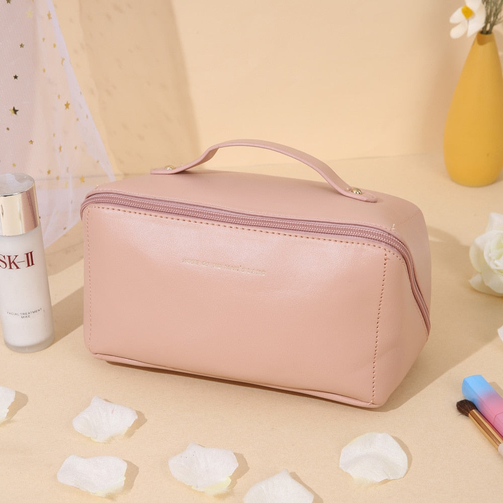 Necessaire Grande Com Divisórias Beauty Organizadora Conexão Shop Necessaire Beauty Rosa 