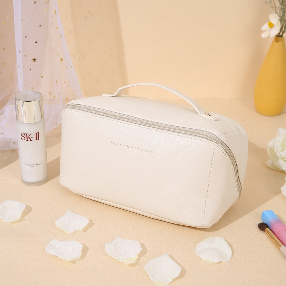 Necessaire Grande Com Divisórias Beauty Organizadora Conexão Shop Necessaire Beauty Branco 