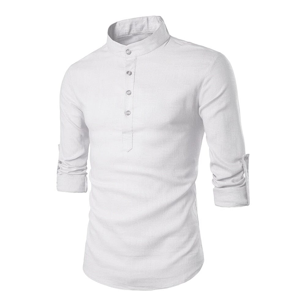 Camisa de Linho Masculina - Blusa Casual Manga Comprida Conexão Shop 