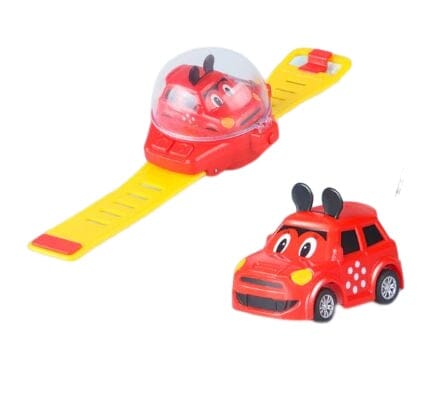 Carrinho Com Controle No Relógio - Car Watch Mini Carro Conexão Shop Carrinho infravermelho Vermelho com rostinho 