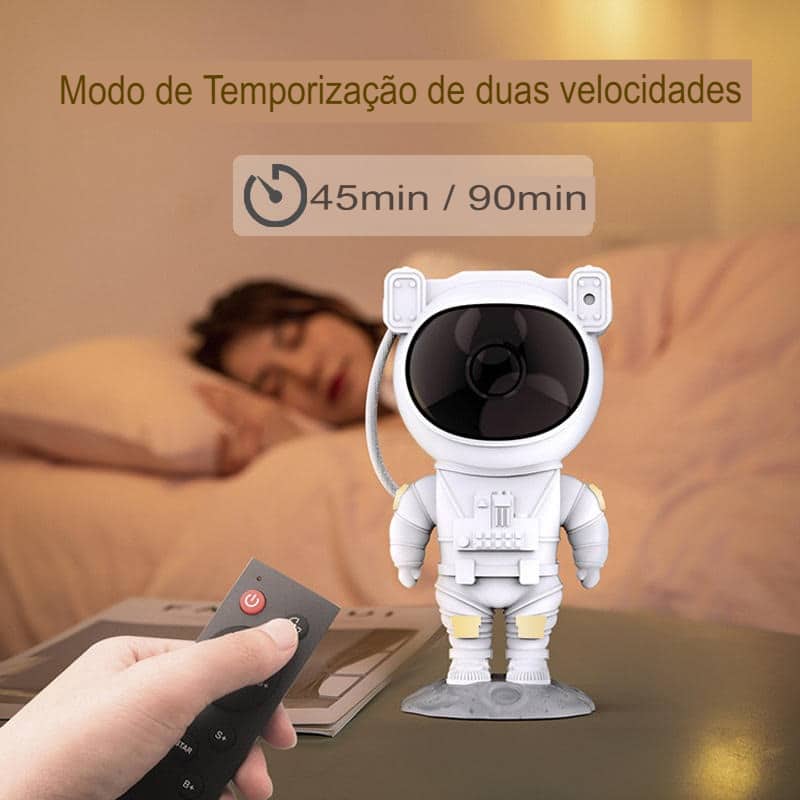 Projetor Astronauta Galáxia - Céu Estrelado Luminária Conexão Shop 